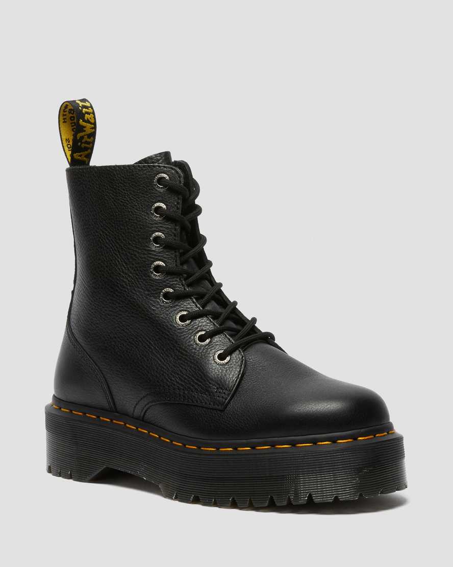 Dr. Martens Jadon Pisa Nahka Miesten Platform Nilkkurit - Mustat Nilkkurit [796-QRJGSV]